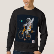 Astronaut op een BMX fiets