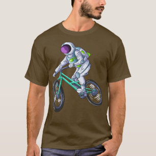 Astronaut op een fiets naar de maan t-shirt