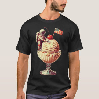Astronaut op ijs t-shirt