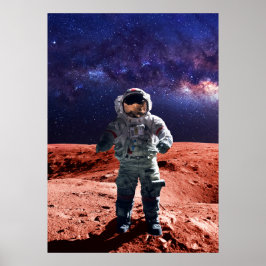 Astronaut op Mars - Poster