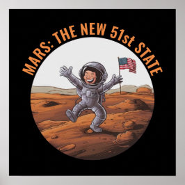 Astronaut op Mars Poster