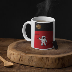Astronaut op Mars Space Explorer Red Planet Koffiemok
