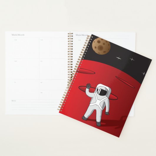 Astronaut op Mars Space Explorer Red Planet Planner (Display)