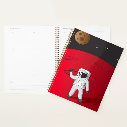 Astronaut op Mars Space Explorer Red Planet Planner