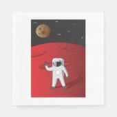 Astronaut op Mars Space Explorer Red Planet Servet (Voorkant)