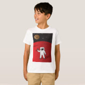 Astronaut op Mars Space Explorer Red Planet T-shirt (Voorkant volledig)
