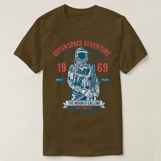 Astronaut Outer Space Adventure Scifi Moon Camp Gi T-shirt (Design voorkant)