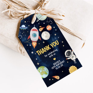 Astronaut Outer Space Blast Off-gunsttags Cadeaulabel