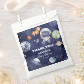 Astronaut Outer Space Boy Baby shower Party Bedankzakje (Geknipt)
