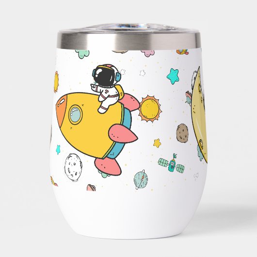 Astronaut Outer Space Cartoon (Voorkant)