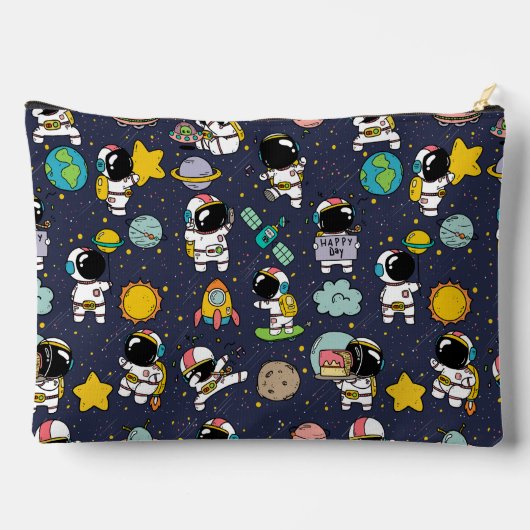 Astronaut Outer Space Cartoon Etui (Achterkant)