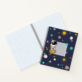 Astronaut Outer Space Cartoon Notitieboek