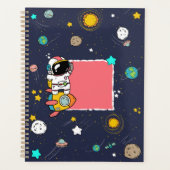 Astronaut Outer Space Cartoon Planner (Voorkant)