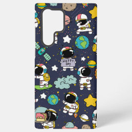 Astronaut Outer Space Cartoon Samsung Galaxy Hoesje