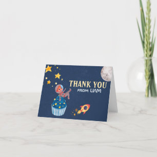 Astronaut Outer Space Kind is jarig Bedankkaart