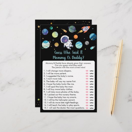 Astronaut Outer Space Raad, die zei dat het speeld (Voorkant / Achterkant in situ)