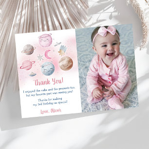 Astronaut Outer Space Verjaardag Dank je kaart