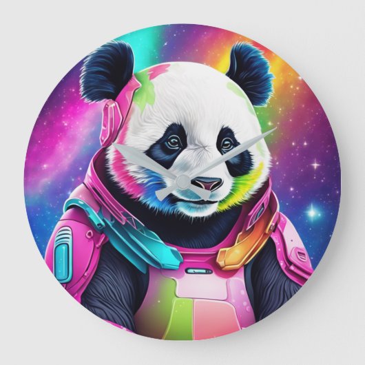 Astronaut Panda Grote Klok (Voorkant)