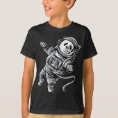 Astronaut Panda in Space Panda Beer Astropanda T-shirt (Voorkant)
