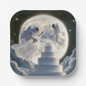 Astronaut Passen getrouwd bij maanlicht Papieren Bordje (Voorkant)