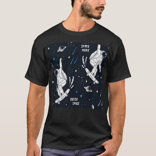 Astronaut Pattern Astronaut Seamless Pattern Schaa T-shirt (Voorkant)