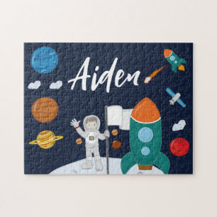 Astronaut Personalized Jigzaag Puzzle Legpuzzel