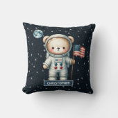 Astronaut personnalisé Teddy Bear Coussin Baby Boy (Recto)