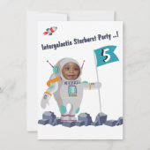 Astronaut Photo Template Space Rocket Birthday Kaart (Voorkant)