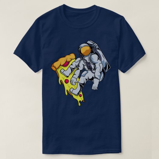 Astronaut Pizza Surfer T-shirt (Design voorkant)