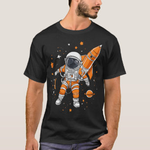Astronaut Planet Cartoon Style Galaxy Star voor Ki T-shirt