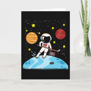 Astronaut Planeten IJshockey Speler Ruimte Melkweg Kaart