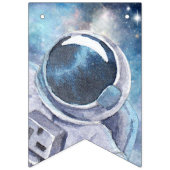 Astronaut & Planètes Bonne bannière de mise à l'ea (Premier drapeau)