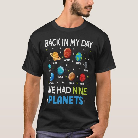 Astronaut Planets Solar System Dwarf Space  Astron T-shirt (Voorkant)