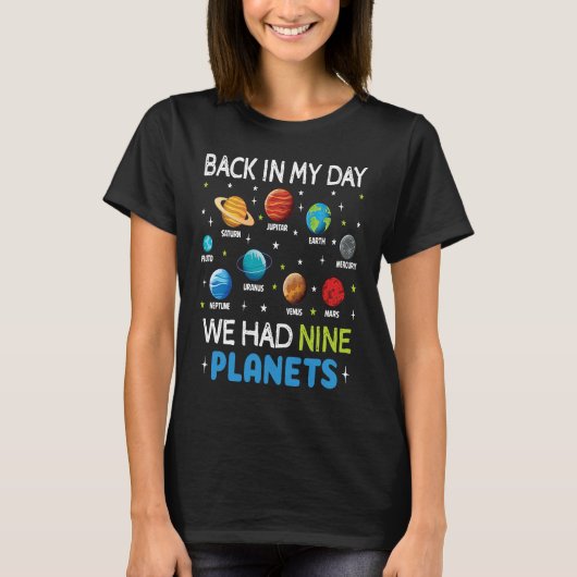 Astronaut Planets Solar System Dwarf Space  Astron T-shirt (Voorkant)