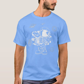 Astronaut Playing Accordion Funny Accordions Playe T-shirt