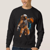 Astronaut Playing Basketball In Space Graphic Illu Trui (Voorkant)