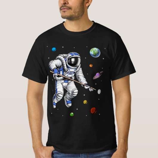 Astronaut Pool Player T-shirt (Voorkant)