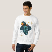 Astronaut Premium esthetiek met sterren Mannen Trui (Voorkant volledig)