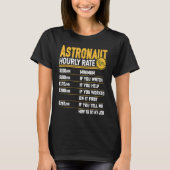 Astronaut Prijs per uur Planeten Spaceman Astronau T-shirt (Voorkant)