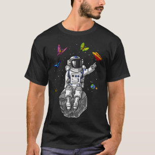 Astronaut Psychedelische Vlinders T-shirt