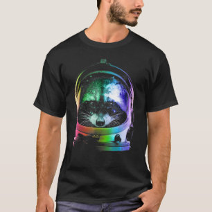 Astronaut Raccoon Space Cat for Men Women Kinder T-shirt