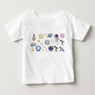 astronaut raket kinderen tekening  kleurpotlood kl