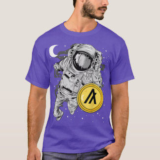 Astronaut Reaching Algorand ALGO Coin To The Moon T-shirt