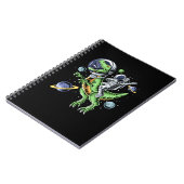 Astronaut Riding T-Rex Dinosaur Astro T-Rex Space Notitieboek (Linkerzijde)