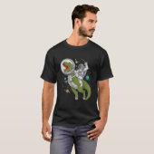 Astronaut Riding T-Rex Dinosaur Astro T-Rex Space T-shirt (Voorkant volledig)