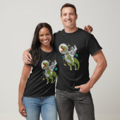 Astronaut Riding T-Rex Dinosaur Astro T-Rex Space T-shirt (Unisex)