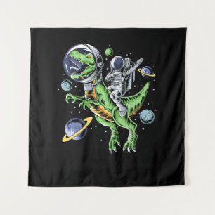 Astronaut Riding T-Rex Dinosaur Astro T-Rex Space Wandkleed
