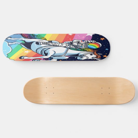Astronaut Riding Unicorn Rainbow Board, ontwerper Skateboard (Horizontaal)