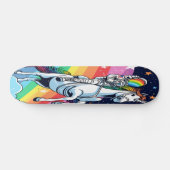 Astronaut Riding Unicorn Rainbow Board, ontwerper Skateboard (Horizontaal)