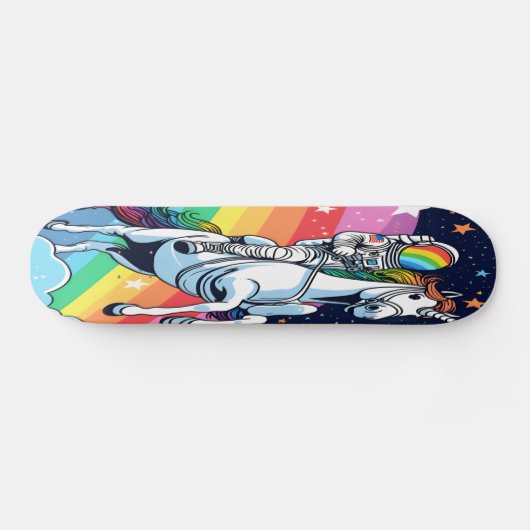 Astronaut Riding Unicorn Rainbow Board, ontwerper Skateboard (Horizontaal)